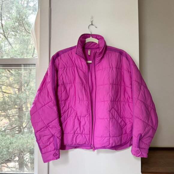 Free People Pippa Packable Puffer Jacket Hot Pink XS - Picture 9 of 14